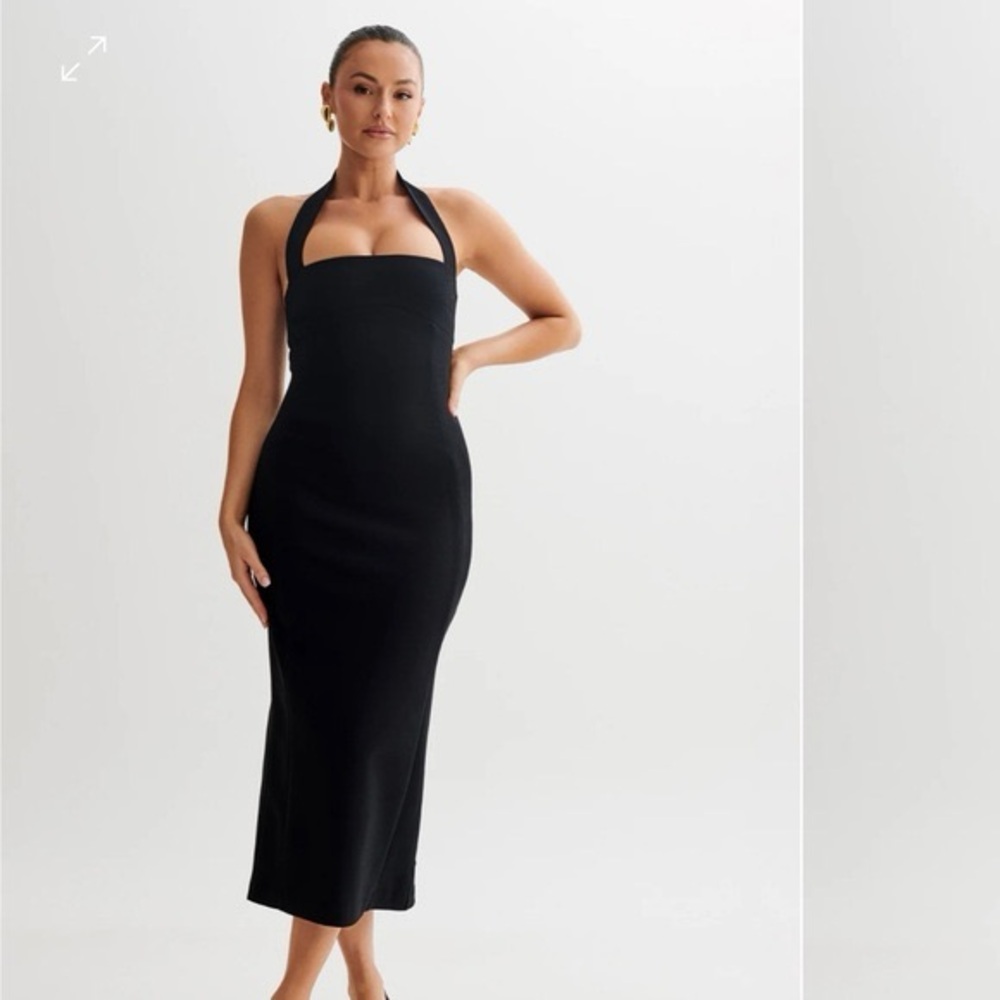 Meshki Amelita Suiting Halter Midi Dress - Size XS
